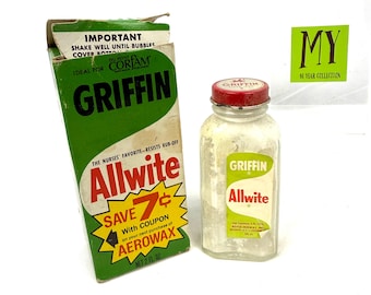 Vintage Griffin Allwite Shoe Polish - Original Box With