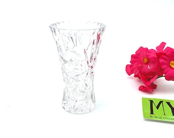 Vintage Cut Crystal Bud Vase: Starburst Base, Toothpick Holder