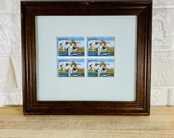 Migratory Bird Hunting and Conservation Stamp - Redhead Ducks - Four Stamps Framed - Collectible