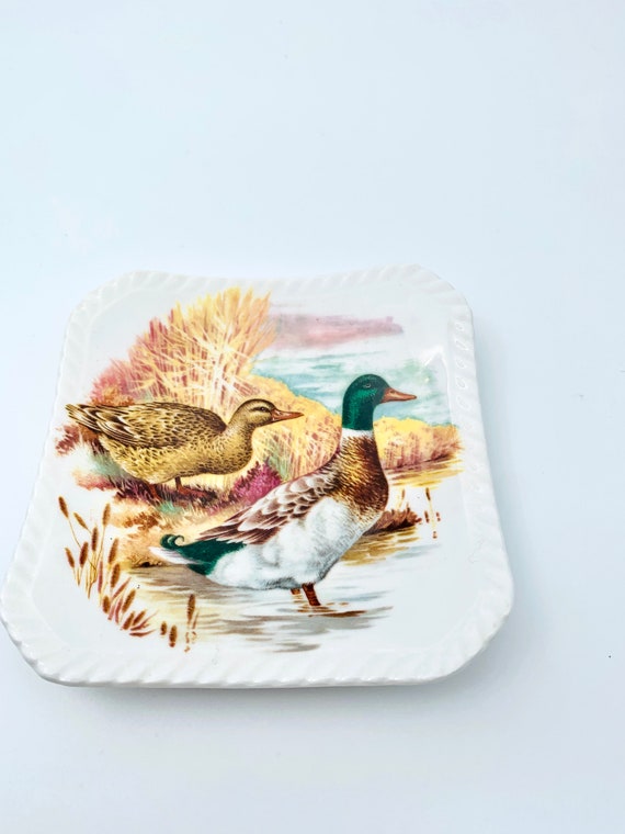 VIntage Royal Adderley Game Bird Trinket Dish Duc… - image 5