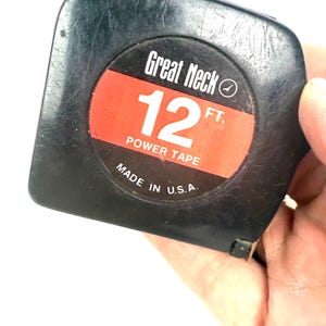 Vintage Neck 12 Fuß Maßband, in den USA hergestelltes Taschenwerkzeug Bild 7