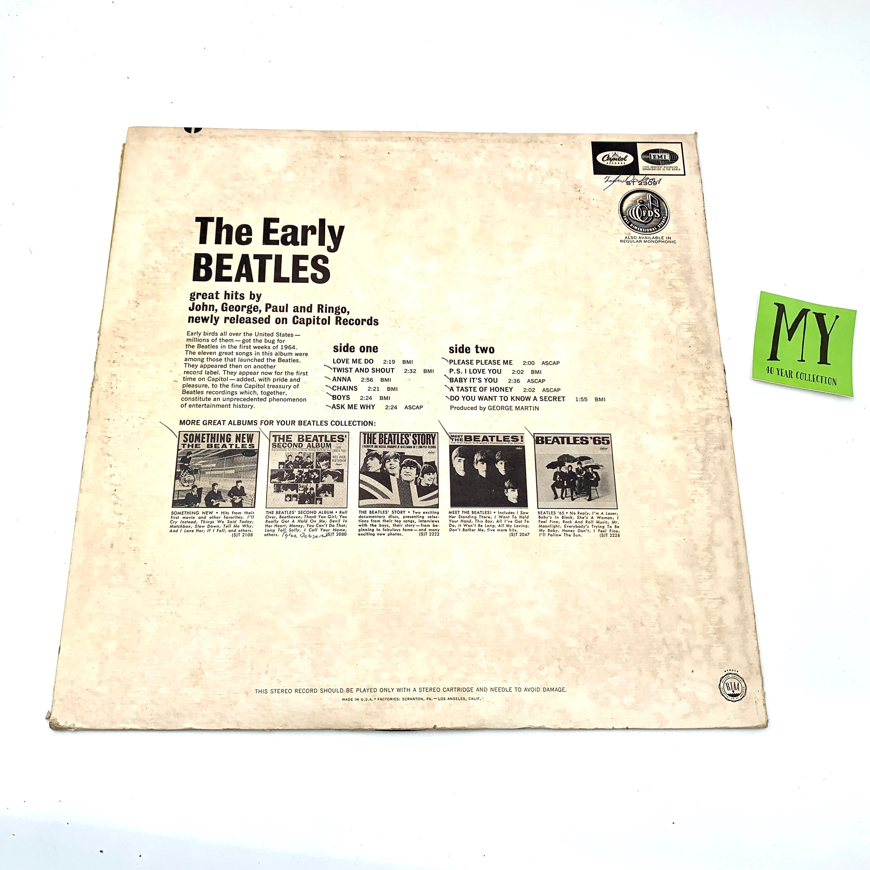 ビートルズ - アーリー・ビートルズ LP - 1966年 キャピトル・レコード