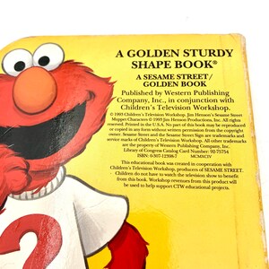 1993 Sesame Street Golden Book Elmo's Guessing Game Hardcover Series Book Children's book My40YearCollection imagem 7