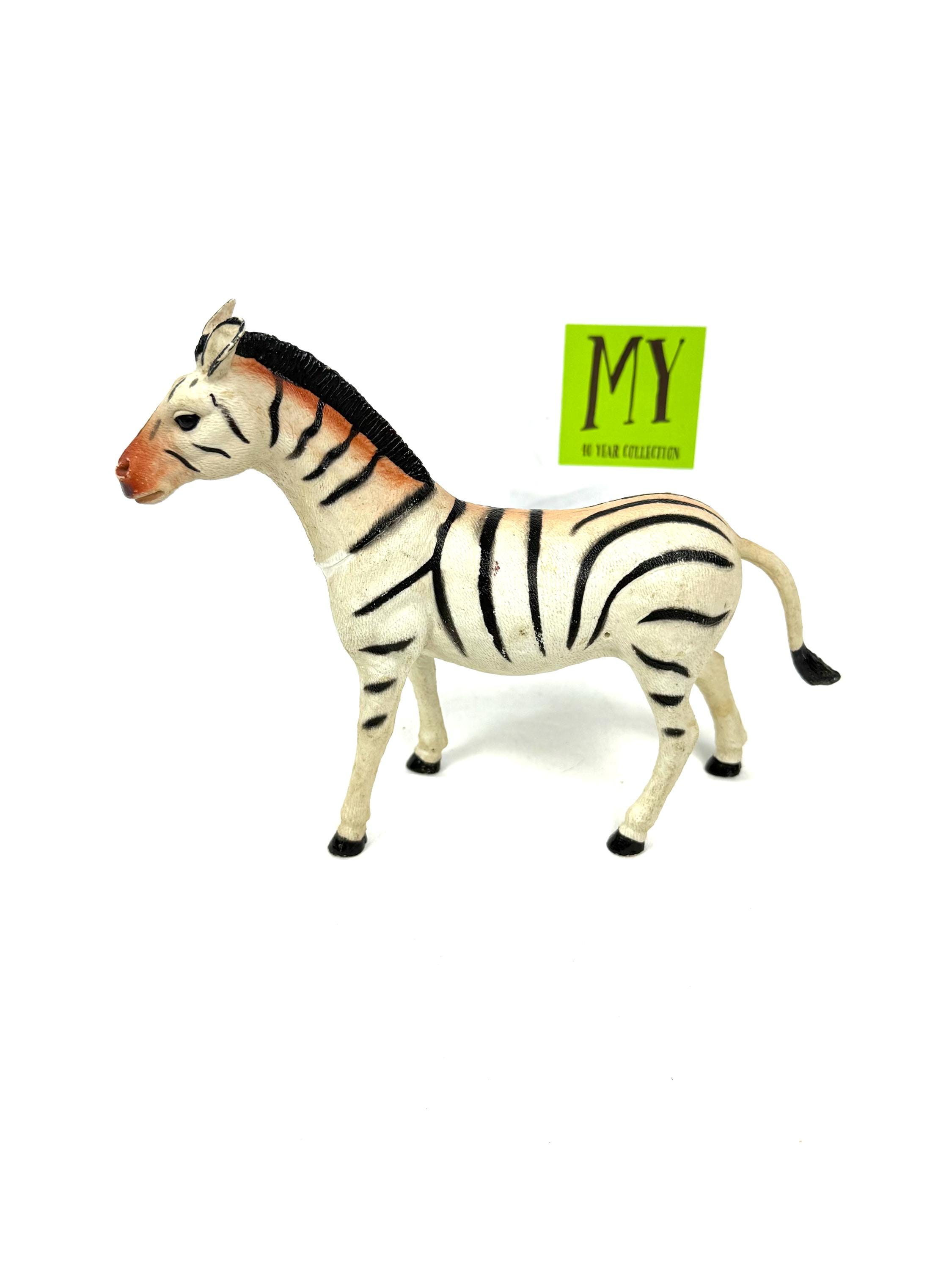 Vintage Zebra Figurine – Hard Plastic Safari Animal Toy - Etsy