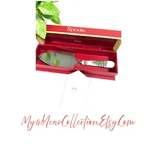 Spode Christmas Tree Cake Server Holiday Dessert Slice Stainless Steel Serving Utensil With Box
