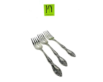 Oneida Galveston Stainless Steel Salad Forks - Set of 3 Vintage Flatware