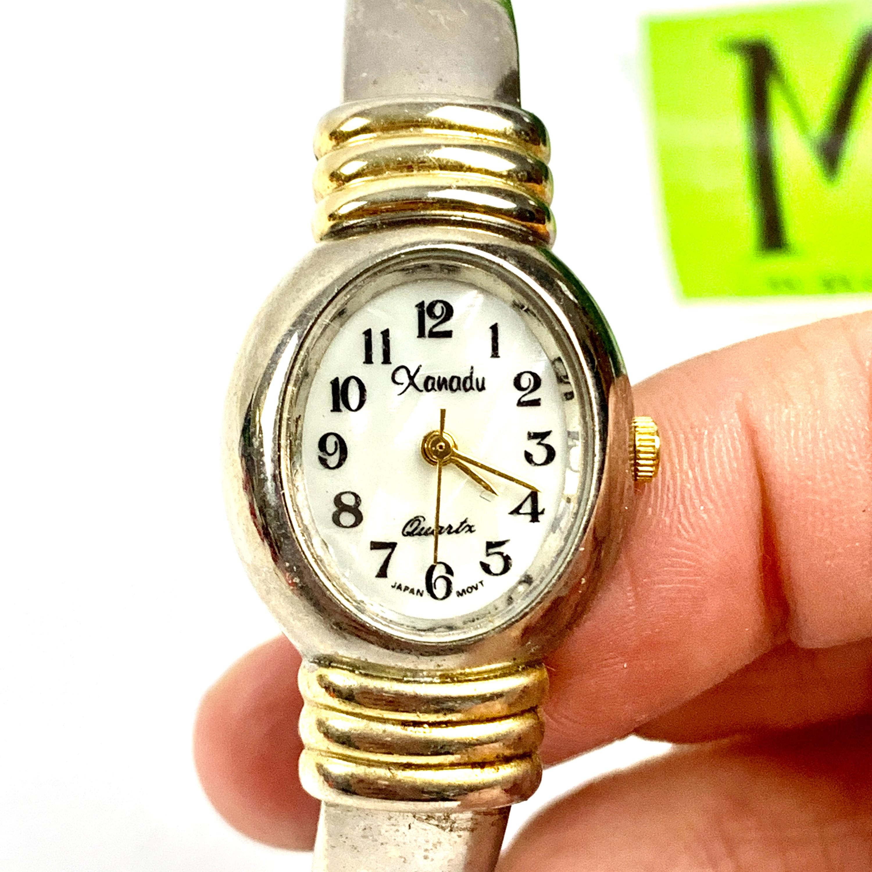 Vintage Xanadu Bangle Watch – Silver & Gold Tone, Japan  display picture 2