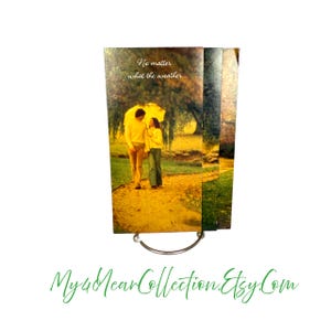 Vintage Hallmark “Discoveries” Greeting Card – Romantic Yellow Umbrella Fold-Out Card – 1970s Love Card Ephemera