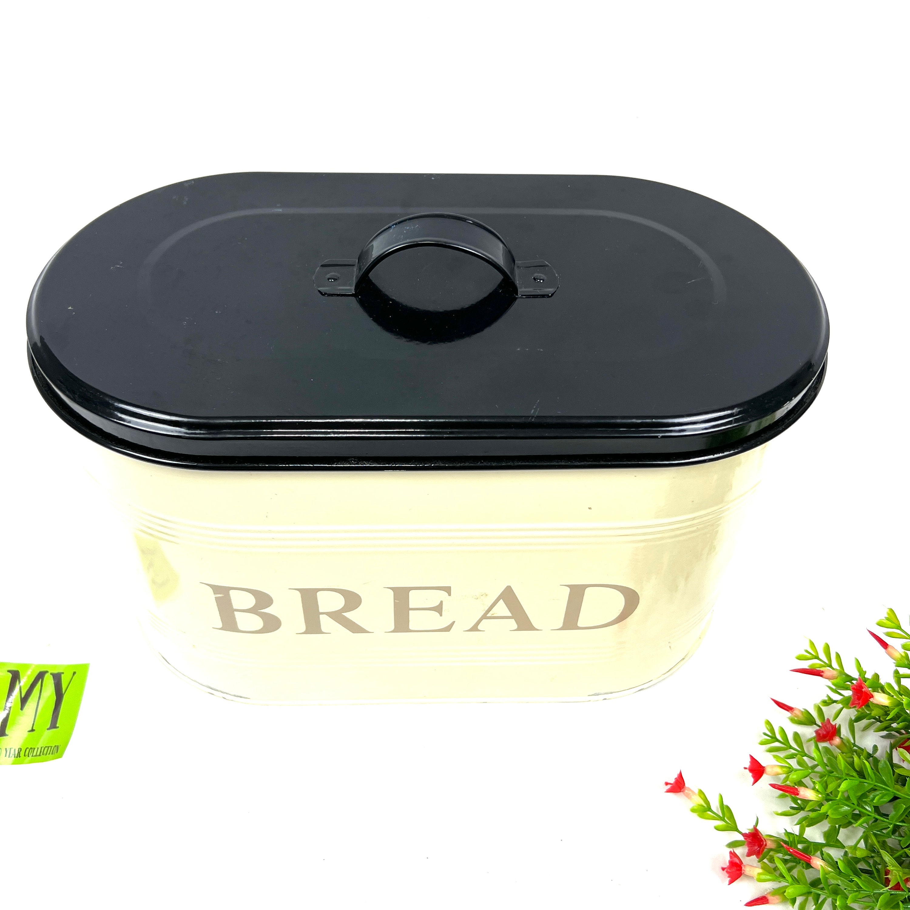 Vintage Retro Bread Box With Lid Metal Bread Box Cream and Etsy