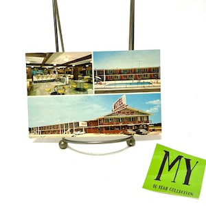 Beautiful Magnolia Plaza Hotel Vintage Postcard, Byron Georgia, Posted 1974 Eisenhower 6 Cent Stamp My40YearCollection