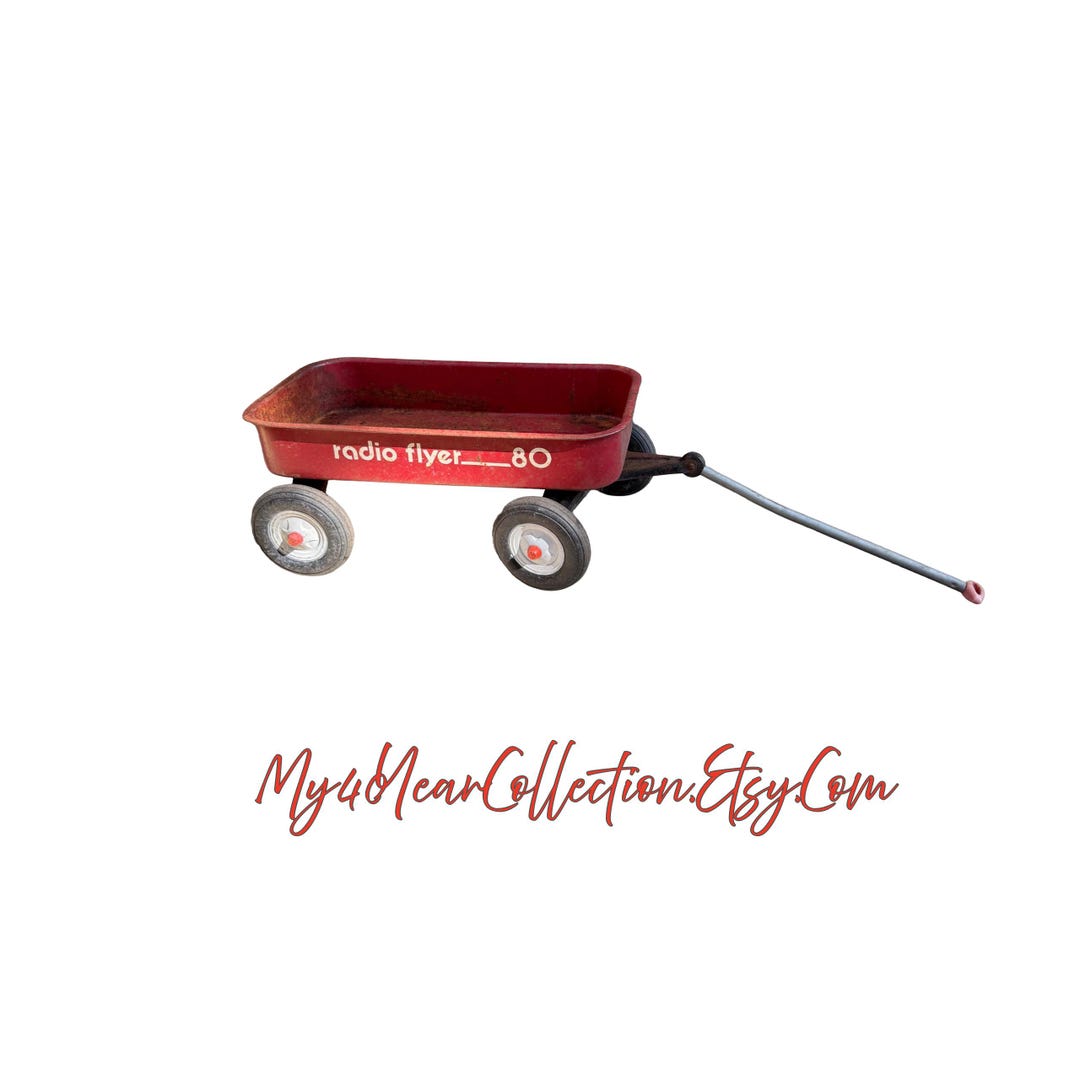 80s Vintage Radio Flyer ラジオフライヤー ヴィンテージラジオフライヤー80レッドワゴン・金属製おもちゃカート