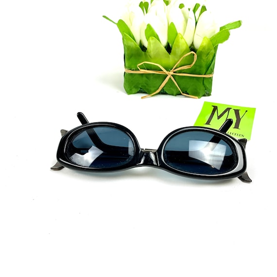 Vintage Le Club Made in Italy Black Sunglasses Mo… - image 9