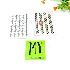 Vintage Temporary Tattoo Sticker Fake Tattoo Barbed Wire Square Circle Chain Body Tattoo Sold Separately My40YearCollection