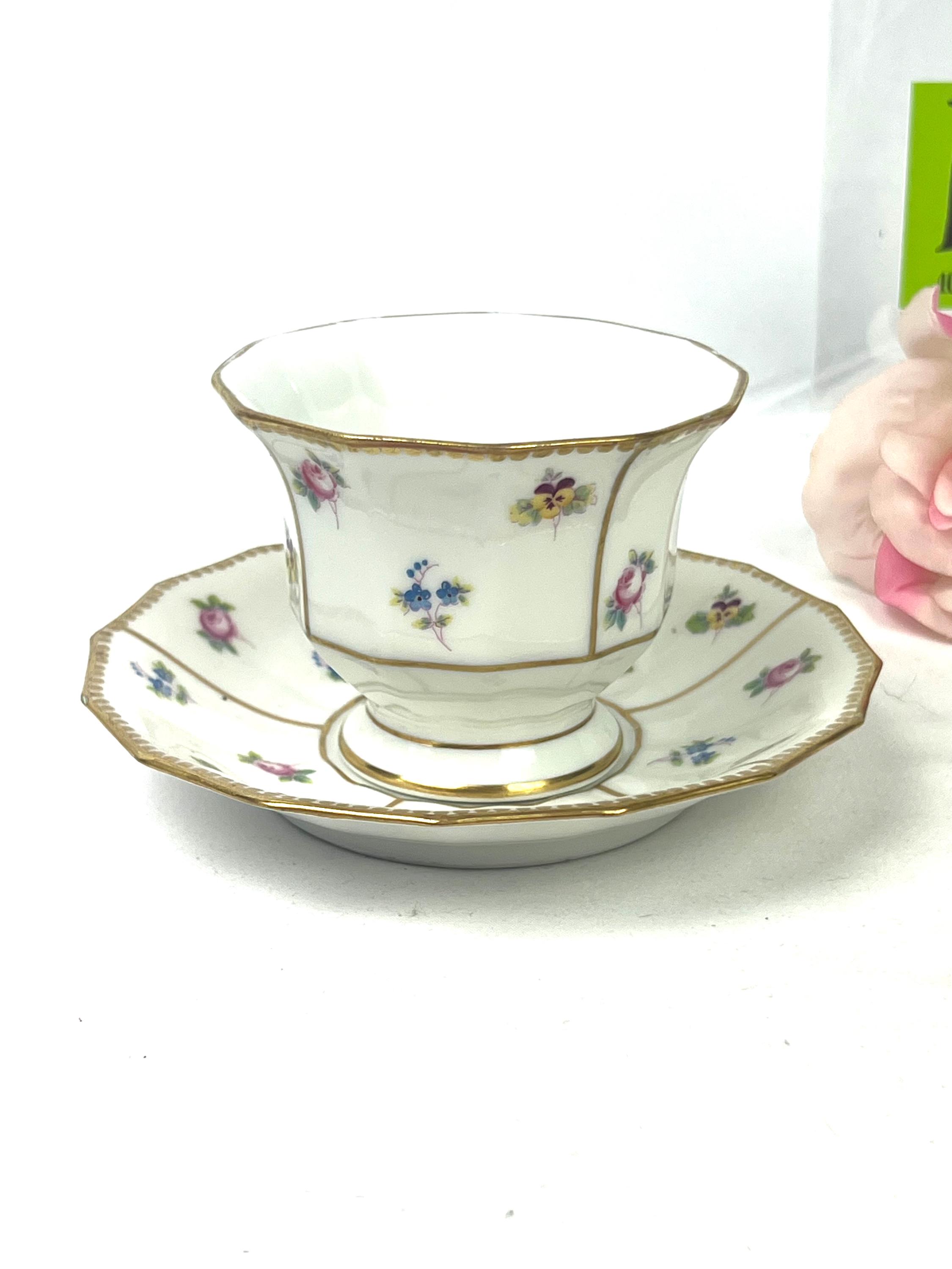 Antique Cup and Saucer - Limoges France Avance - Small Flowers Gold ...