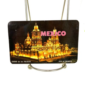 Vintage postcard - Mexico City Postcard - Cathedral Night View - City of Palaces - Posted  My40YearCollection