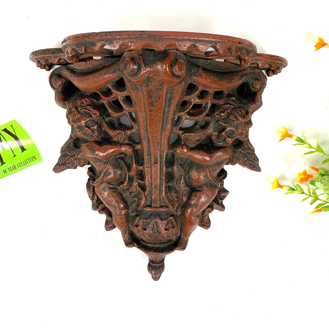 Beautiful Vintage Cast Iron Art Deco Style Pair of Angels Wall - Etsy