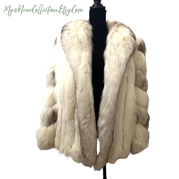 Vintage SAGA Fox Fur Coat: Natural Shadow Dark Blue, Size 12 - Etsy