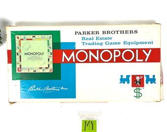 1961年製ヴィンテージモノポリーボードゲーム、パーカーブラザーズ