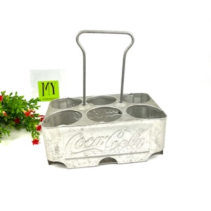Vintage Aluminum Coca Cola Bottle Carrier: Mid Century Collectible