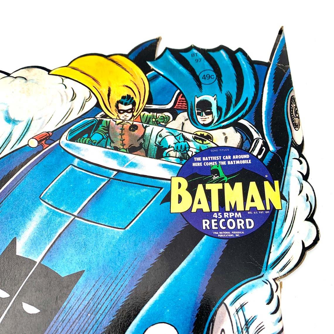 Vintage 1966 Batman 45 RPM Record Cover Batman and Robin Etsy