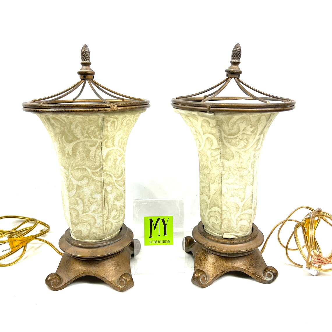 Pair of Vintage Legacy Art Deco Style Bedside Table Lamps Etsy