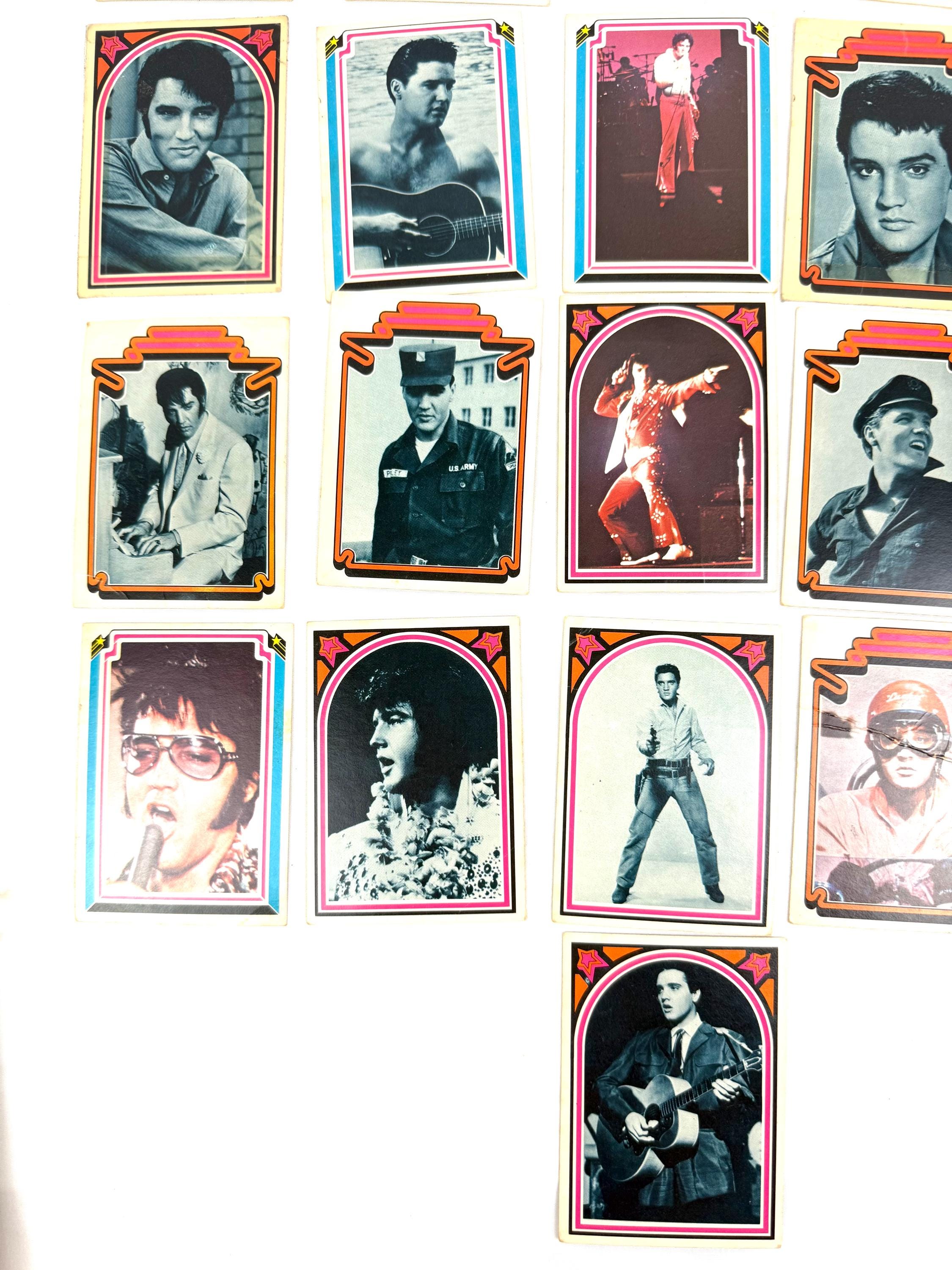 Vintage Elvis Presley Trading Cards Lot 21 Original 1978 Bio Fact