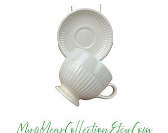 Vintage Wedgewood EDME Footed Cup and Saucer - Made in England