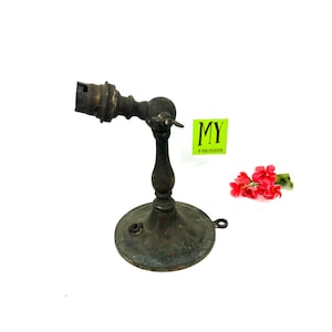 Antike Lampe - Verstellbare Bronzelampe zum Restaurieren - Patina Messing - My40YearCollection