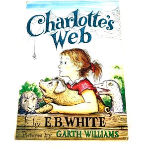 Libro d'epoca - La tela di Carlotta di E.B. White - Immagini di Garth Williams - Copertina flessibile - Scholastic Inc - My40YearCollection
