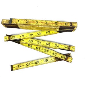 Vintage Lineal - Stanley No X6LG Lifeguard Erweiterungs-Klapp-Holzlineal - 2 Yard Messlatte - Made in USA - My40YearCollection