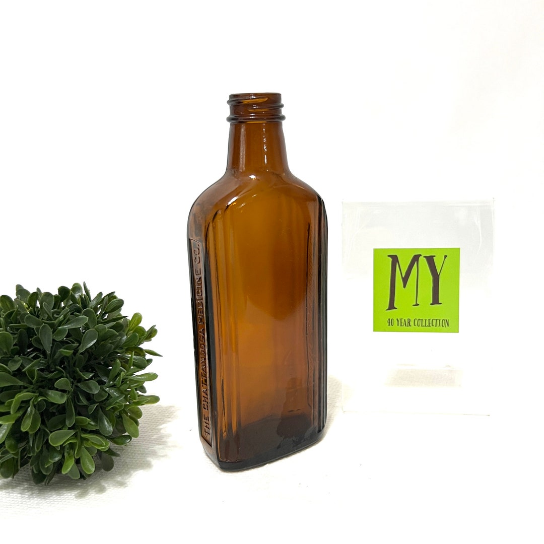 Antique Amber Brown Glass Medicine Bottle Chattanooga Medicine Company