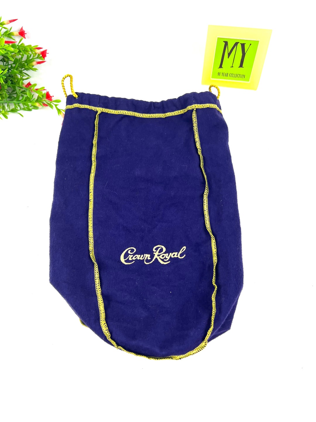Vintage Crown Royal Bag Purple Crown Royal With Gold Color Etsy