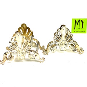 Vintage Ornate Silverplate Knife Rest and Napkin Holder Set