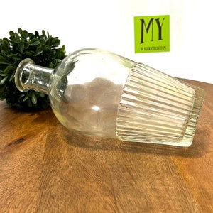 Vintage Clear Glass Decanter Bottle - Small Bottle Estomacal - Escat Destilerias E.J. ESCAT S.A Barcelona Bottle My40YearCollection