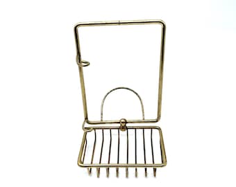 Porte-savon pour robinet en laiton antique : style cage de cuisine campagnarde