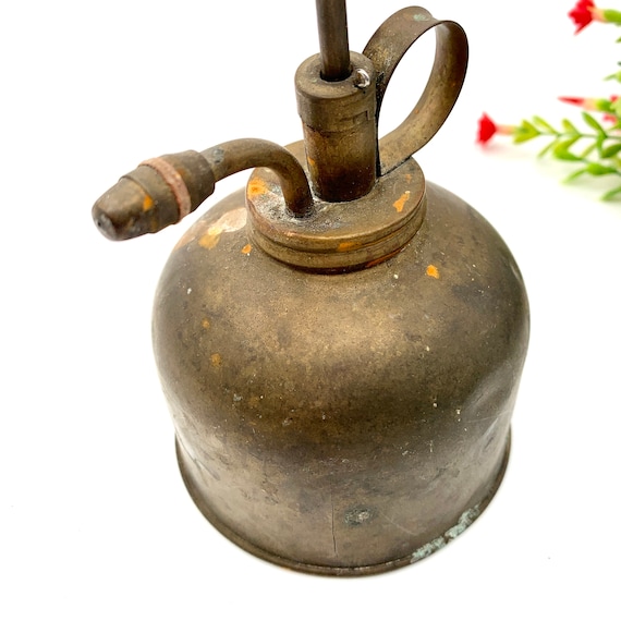 CANADIAN SUPERIOR oil　置物　レア　レトロ Vintage Brass Thumb Pump Oil Can: Rustic Industrial Decor - Etsy