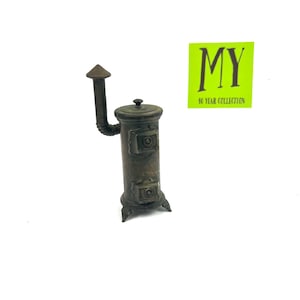Temperamatite vintage - Play Me - Stufa in miniatura in metallo pressofuso color rame con tubo - Decorazione per casa delle bambole - My40YearCollection