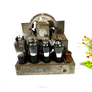 Antique Red Tube Radio Part - Amplifier American Reproduction Company Chicago USA Restoration Project My40YearCollection