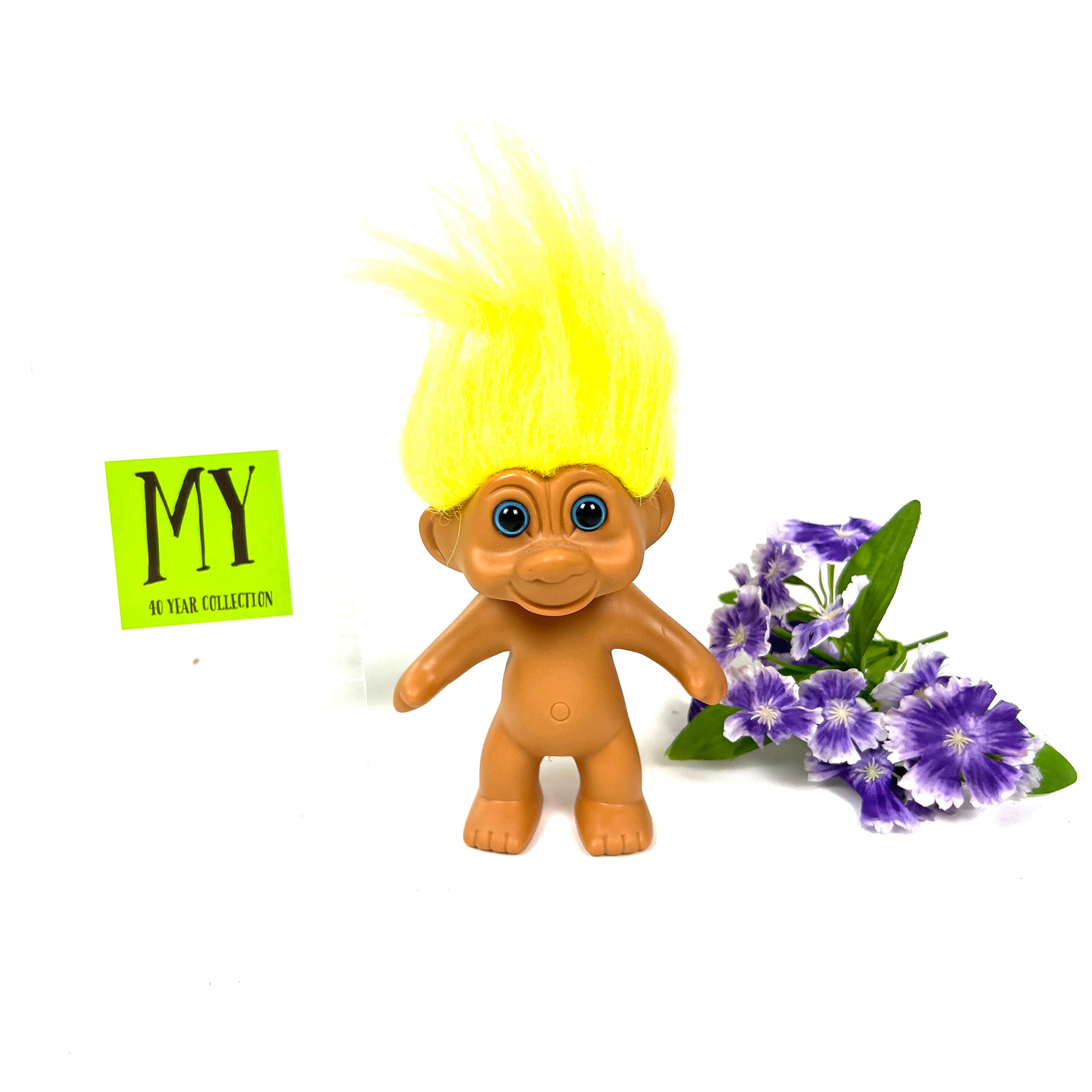 Vintage Troll Doll Russ Yellow Hair Blue Eyes Troll image pic