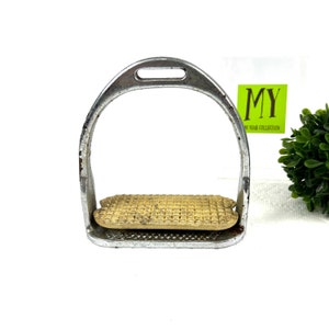 Vintage Horse Stirrup with Insert - English Riding Horse Foot Rest - Polo Step - Riding Accessory - Patina - My40YearCollection