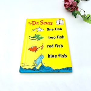 1960 Von Dr. Seuss Ein Fisch zwei Fische roter Fisch blauer Fisch Hardcover Anfängerbücher Sammler Kinderbuch My40YearCollection