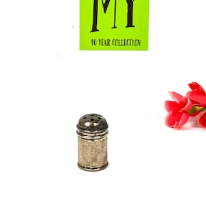 Antique Mini Sterling Silver Salt OR Pepper Shaker - Individual Shaker - Antique Wilcox and Wagoner Sterling - My40YearCollection