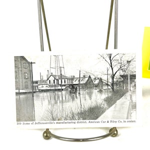 Vintage Postcard -  Jeffersonville, Indiana Manufacturing District - American Car and Foundry Co. 1937 - Blank Postcard - My40YearCollection