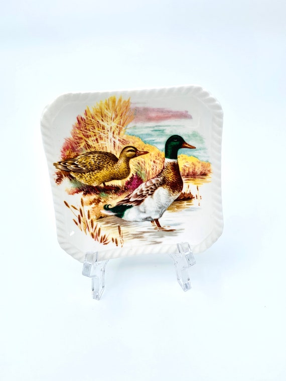 VIntage Royal Adderley Game Bird Trinket Dish Duc… - image 1