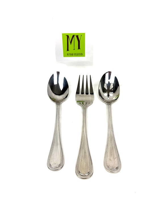Vintage Flatware - Wallace Silver Stainless Continental Bead Serving Utensils - CHOOSE - Replacement Flatware - My40YearCollection
