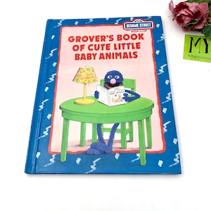 1992 Sesame Street Book Club Grover&#39;s Buch der niedlichen kleinen Tiere Hardcover-Reihe Buch Lernen über Tiere My40YearCollection