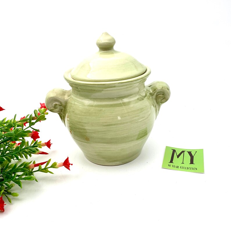 Vintage Ceramic Canister With Lid Produced for Designpac Inc Etsy