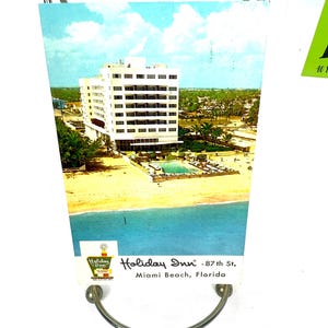 Cartolina d'epoca dell'Holiday Inn - 87th St. Miami Beach, Florida - Oggetti effimeri di hotel in stile Mid-Century Modern - My40YearCollection