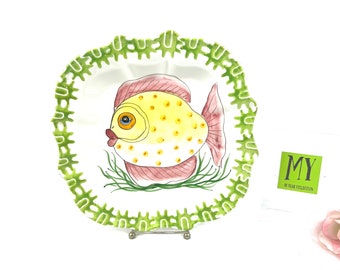 Vintage Zanholli Fish Platter: Handpainted Italian Plate