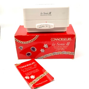 Vintage Connoisseurs la Sonic III Jewelry Cleaner Electric Jewelry Cleaner Model #1003 Made in USA - My40YearCollection